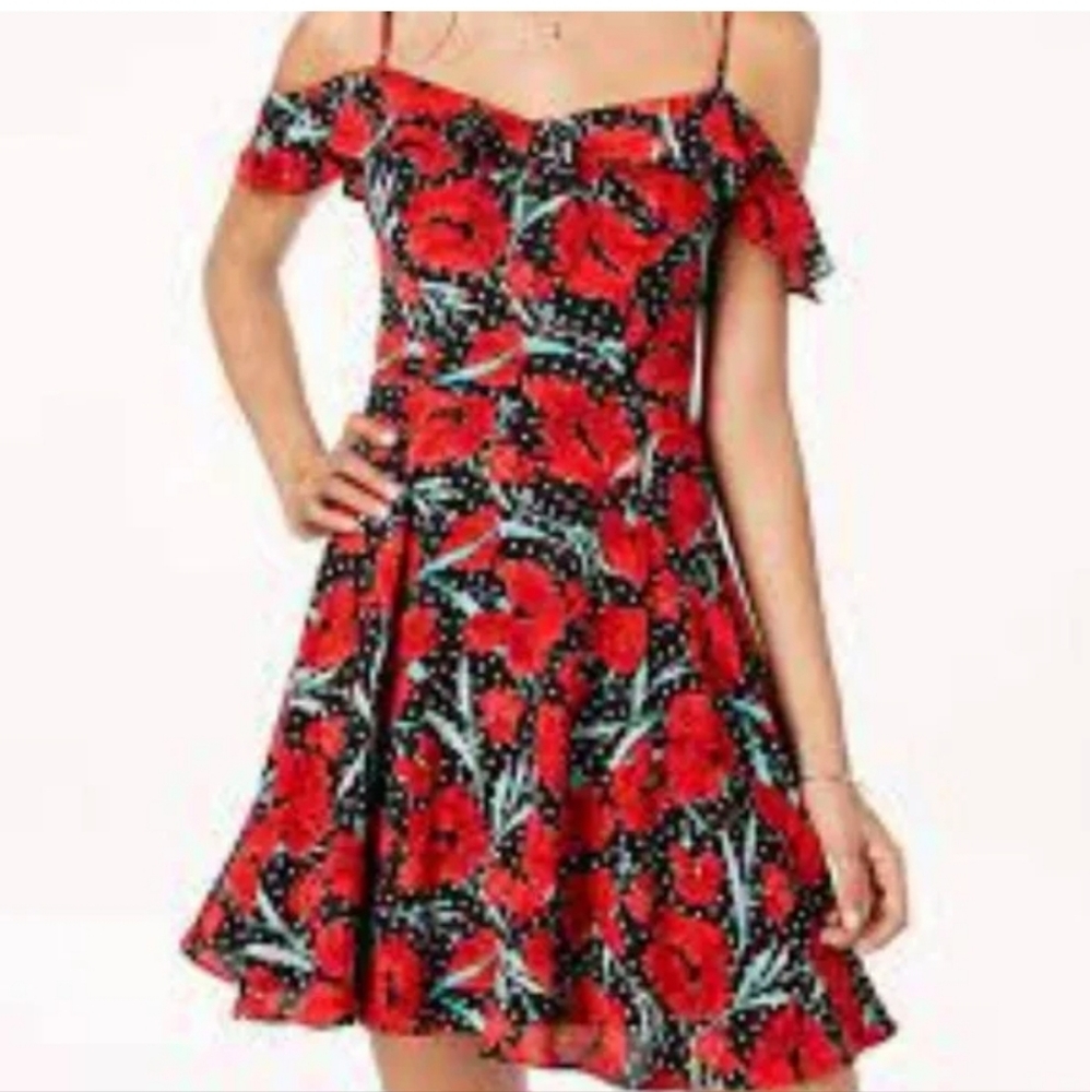 B. Darlin Red Floral Valentines Sleeveless Dress Size 7/8